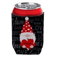 Personalized Valentine Gnome Can Cooler