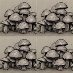 Gray Mushrooms Sketch by XYZed