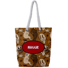Halloween Pattern - Full Print Rope Handle Tote (Small)