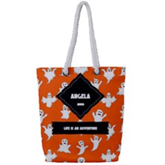 Halloween Pattern - Full Print Rope Handle Tote (Small)