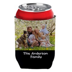 Personalized Photo Family Name Can Cooler