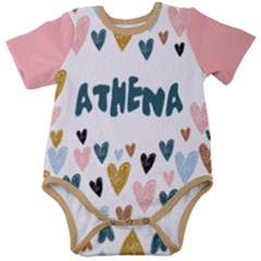 Personalized Heart Name Baby Short Sleeve Bodysuit