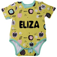 Personalized Apple Name Baby Short Sleeve Bodysuit