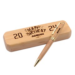 Personalized Happy Birthday - Alderwood Pen Set