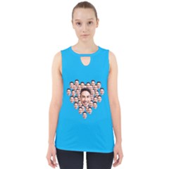 Personalized Heart Shape Many Faces Cut Out Tank Top
