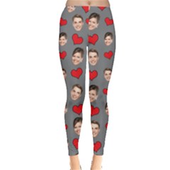 Personalized Heart Couple Many Faces Everyday Leggings - Everyday Leggings 