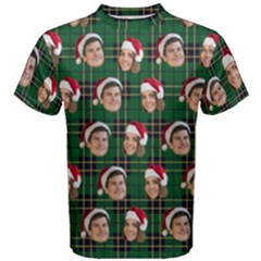 Personalized Couple Many Faces Christmas T-Shirt - Men s Cotton Tee