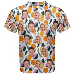 Personalized Couple Many Faces Pineapple Hawaii T-Shirt - Men s Cotton Tee