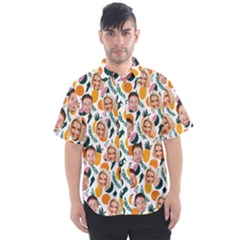 Personalized Couple Many Faces Pineapple Hawaii Men Short Sleeve Shirt - Men s Short Sleeve Shirt