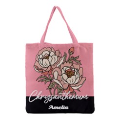 Personalized Birth Month Flower - Grocery Tote Bag