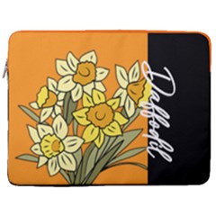 Personalized Birth Month Flower (4 styles) - 17  Vertical Laptop Sleeve Case With Pocket