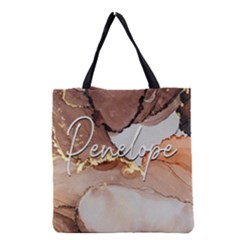 Personalized Name Marble - Grocery Tote Bag