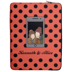 Personalized Phone Wallpaper Lover - 17  Vertical Laptop Sleeve Case With Pocket