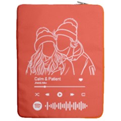 Personalized Hand Draw Line Art Style - 17  Vertical Laptop Sleeve Case With Pocket