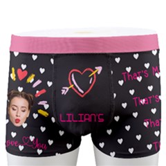 Personalized Photo Name Heart pattern Boxers - Men s Boxer Briefs