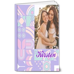 Personalized Name Photo Purple Graphic Hardcover Notebook - 8  x 10  Hardcover Notebook