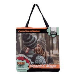 Personalized Love Story Magazine Cover - Grocery Tote Bag