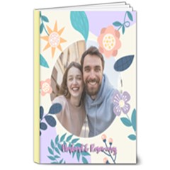 Personalized Photo Name Flower Hardcover Notebook - 8  x 10  Hardcover Notebook