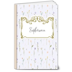 Personalized Name Flower Hardcover Notebook - 8  x 10  Hardcover Notebook
