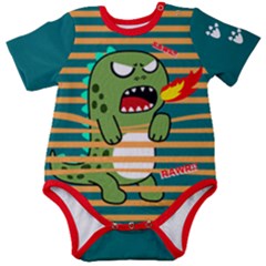 Personalized Dinosaur Name Baby Short Sleeve Bodysuit