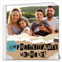 Personalized Happy Family Unforgettable Memories UV Print Square Tile Coaster - 12x12 Photo Book (20 pages)