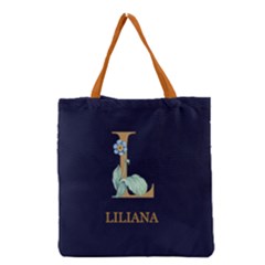 Personalized Initial Name Any Text Tote Bag - Grocery Tote Bag
