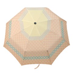Peach Polka Dots Umbrella - Folding Umbrella