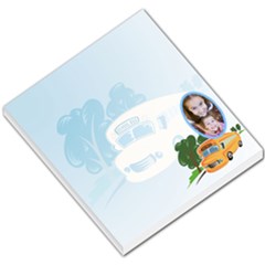 School Bus Baby Blue Background - Small Memo Pads