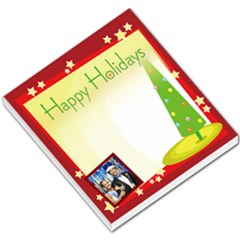 Happy Holidays Christmas Tree Red Border - Small Memo Pads