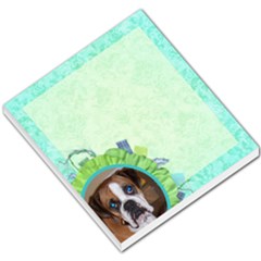 Blue Green Flower Dog Memo - Small Memo Pads
