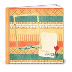 6x6 Tiptoe through the Tulips Album- template - 6x6 Photo Book (20 pages)