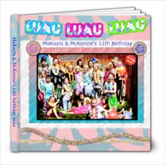 twins luau birthday book - 8x8 Photo Book (30 pages)