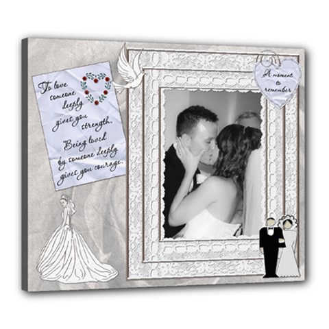 White Wedding 24x20 Canvas - Canvas 24  x 20  (Stretched)