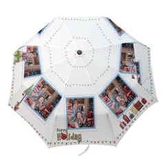 Happy Holidays Christmas Umbrella - Folding Umbrella