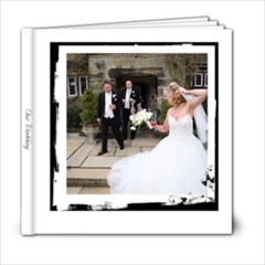 Our Wedding Simple Black & White 6 x 6 Album - 6x6 Photo Book (20 pages)