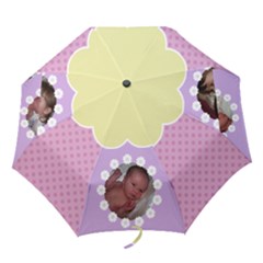 Girl Flower & Polka Dots Umbrella - Folding Umbrella