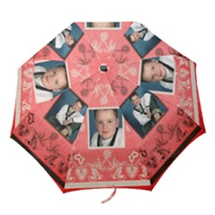 red laceart nouveau Folding Umbrella