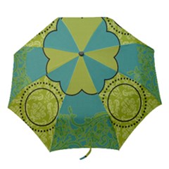 Green & Turquoise Umbrella - Folding Umbrella