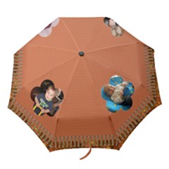 Laced Up Rusty Autumn Brag Umbrella - Folding Umbrella