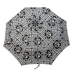 Black & White Lace Wedding Umbrella - Folding Umbrella
