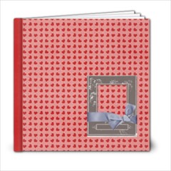 6x6 Purple and Red Hearts Album - 6x6 Photo Book (20 pages)