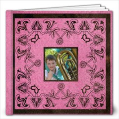 Art Nouveau Deep Pink 12 x 12 40 page book - 12x12 Photo Book (40 pages)