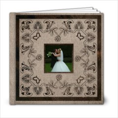 Art Nouveau Moccachino Wedding Album 6 x 6 20 page - 6x6 Photo Book (20 pages)