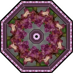 purple iris  umbrella - Folding Umbrella