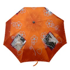 Bold Orange & Beautiful folding Umbrella