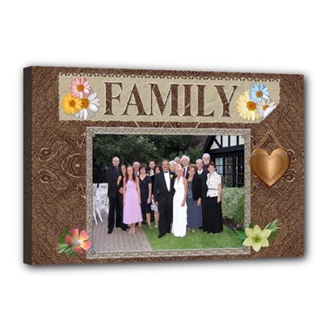 Family 18x12 Stretched Canvas - Canvas 18  x 12  (Stretched)