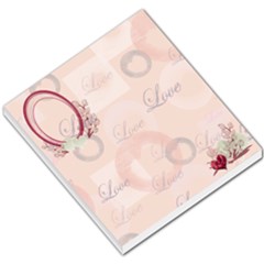 I Heart/Love You pink with flowers small memo pad  - Small Memo Pads