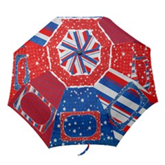 Red, White & Blue -folding umbrella