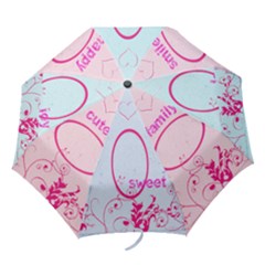 Amelia Cerise Swirls and love words Umbrella - Folding Umbrella