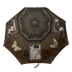 Brown Butterfly Folding Umbrella